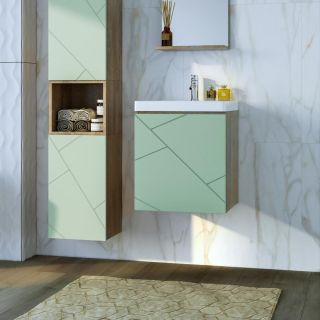 Тумба под раковину Бриклаер Кристалл 4627125417146 50 см фисташковый